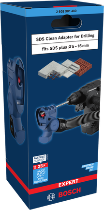 Adattatore Bosch EXPERT SDS Clean per punte da trapano da 5–16 mm.