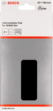 Bosch tampone abrasivo 93×186 mm 2×.
