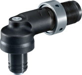 Testa angolare Bosch 12V con mandrino a cambio rapido da 1/4 di pollice.