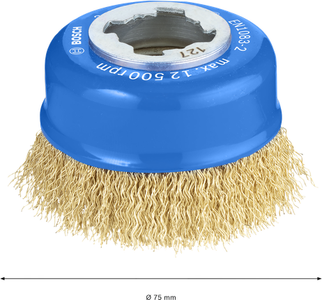 Spazzola a tazza Bosch PRO Metal clean 75 mm X-LOCK.