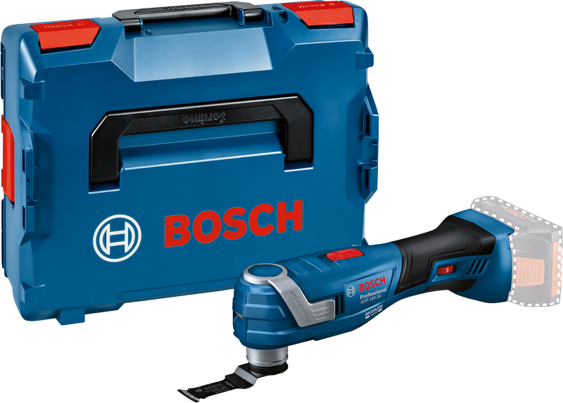 Multiutensile a batteria Bosch GOP 18V-34 con custodia L-BOXX.