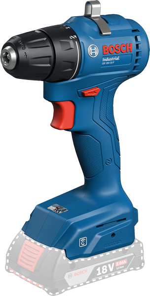 Trapano avvitatore a batteria Bosch ISR 18V-30 P con coppia di 30 Nm.