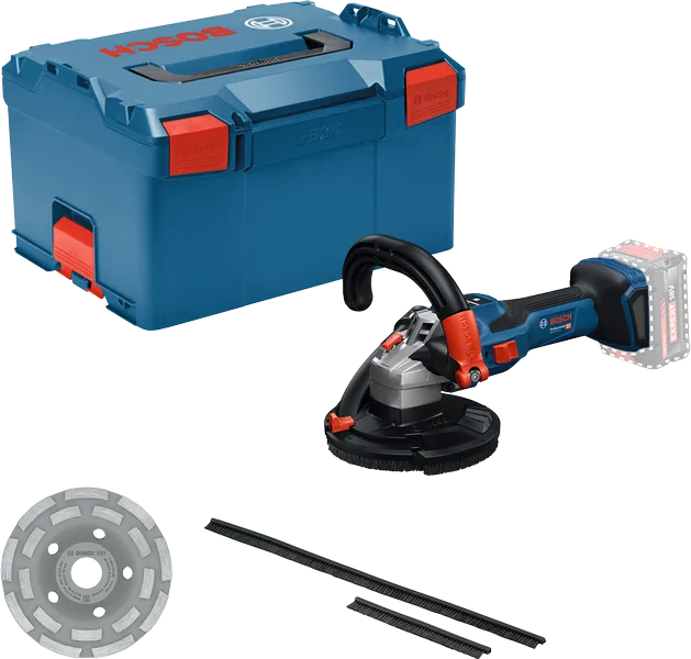 Levigatrice per muri Bosch GBR 18V-15 S con valigetta e accessori.