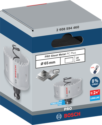 Sega a tazza per lamiera Bosch PRO da 65 mm.