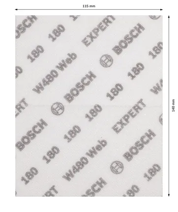 Foglio abrasivo manuale Bosch EXPERT W480 Web 115x140mm G180.
