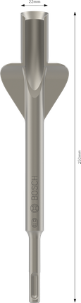 Scalpello alato per scavo Bosch PRO SDS plus 22x250mm.