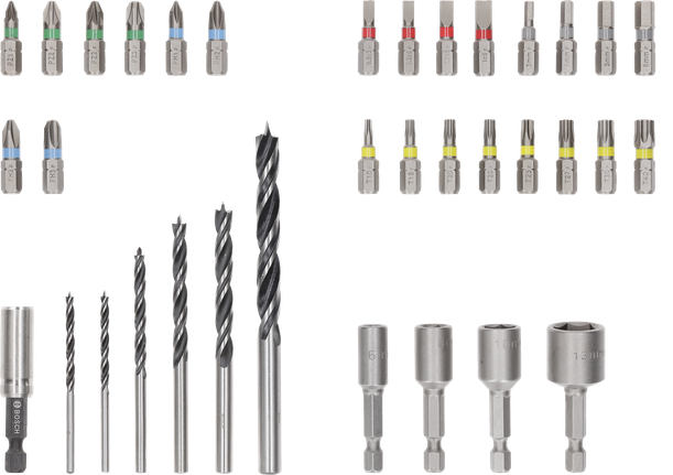 Set di 35 punte per cacciavite extra dure e punte per trapano per legno PRO Bosch .