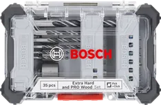 Set di punte per trapano e cacciavite per legno extra dure e PRO Bosch da 35 pezzi.