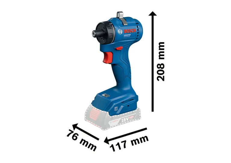 Avvitatore a impulsi a batteria Bosch ISR 18V-30 PHX, design compatto.