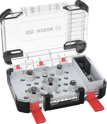 Set di seghe a tazza Bosch PRO Sheet Metal PC Plus, 8 pezzi in valigetta.