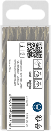 Set di punte elicoidali HSS-Co in acciaio inossidabile Bosch PRO.