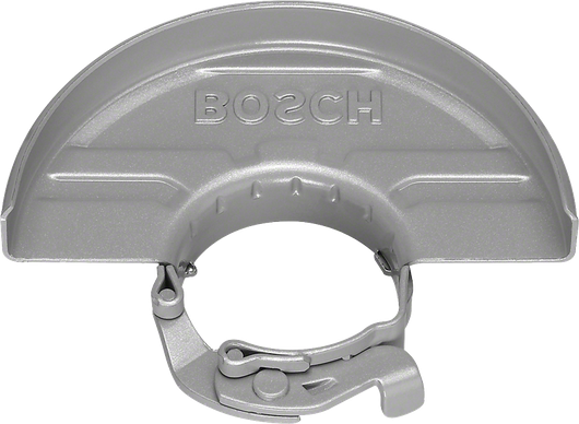 Cuffia di protezione per smerigliatrice angolare Bosch con serraggio rapido.