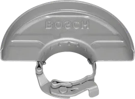 Cuffia di protezione per smerigliatrice angolare Bosch con serraggio rapido.
