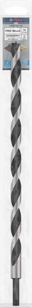 Punta da trapano Bosch PRO Wood 16×340×400 mm con punta a croce.