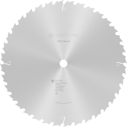 Lama per sega circolare Bosch PRO Wood da 500 mm per il taglio del legno.