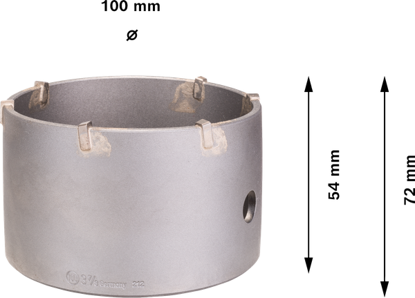 Fresa a tazza Bosch PRO SDS plus-5, diametro 100 mm.
