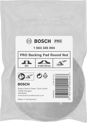 Platorello di supporto Bosch PRO per dado tondo 180/230 mm.