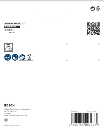 Platorello Bosch PRO da 125 mm con fissaggio a strappo.