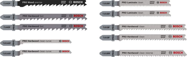 Set Bosch PRO per legno duro e laminato 83 mm 10 pz.