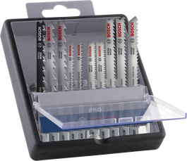 Set di lame per seghetto alternativo Bosch PRO per legno duro e laminato.