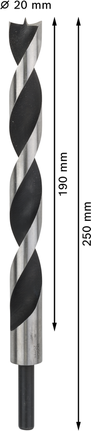 Punta da trapano Bosch PRO Wood Brad Point 20x190x250mm.