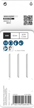 Lame per seghetto alternativo Bosch PRO Hardwood Clean Curve T101AOF da 83 mm.