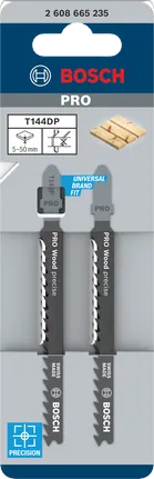 Lame per seghetto alternativo Bosch PRO Wood precise T144DP 100 mm 2 pezzi.