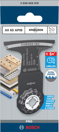 Lama multiutensile Bosch PRO AII 65 APIB 65×40 mm.