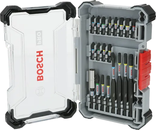 Set di punte per avvitatore a impulsi Bosch PRO, 20 pezzi, in valigetta.