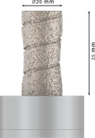 Fresa a secco in ceramica Bosch PRO 20x35 mm X-Lock.