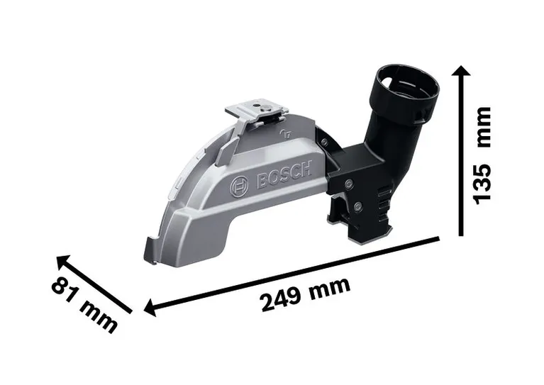 Protezione antipolvere Bosch GDE 180-CG per smerigliatrice angolare di grandi dimensioni.