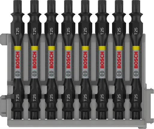 Set di punte a percussione a doppia estremità Bosch PRO T25, 65 mm.