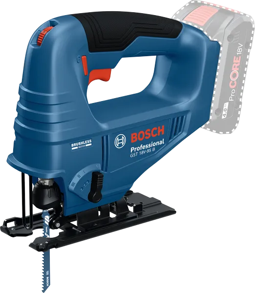 Seghetto alternativo a batteria Bosch GST 18V-95 B con batteria ProCORE.