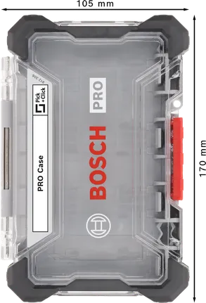 Bosch PRO Empty Case Scatola portaoggetti trasparente di medie dimensioni.
