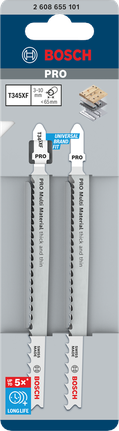 Lame per seghetto alternativo Bosch PRO Multi Material T345XF, 132 mm.