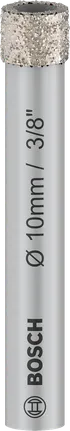 Punta da trapano a secco in ceramica Bosch PRO da 10 mm per la foratura di piastrelle.