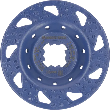 Testa di levigatura in metallo duro multimateriale Bosch EXPERT, grossa e piatta X-LOCK 115 mm.