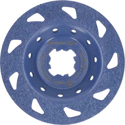 Testa di levigatura in metallo duro multi-materiale Bosch EXPERT fine, inclinata X-LOCK 115 mm.