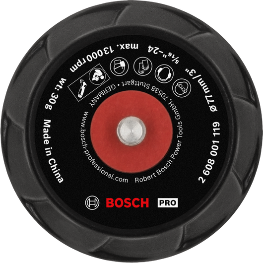 Platorello abrasivo Bosch PRO da 77 mm, medio, con velcro.