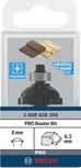 Punta per fresa Bosch PRO Classical Cove con raggio di 6,3 mm.