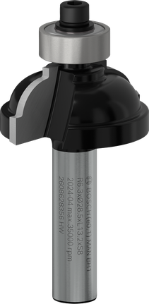 Punta per fresa Bosch PRO Classical Cove R 6.3 con gambo da 8 mm.
