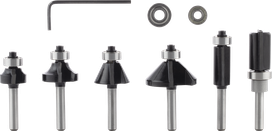 Set di 6 punte per fresatrice Bosch PRO per rifinitura e bordatura.