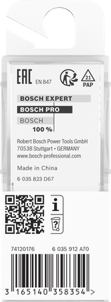Fresa dritta per fresatrice Bosch PRO 12×31,5 mm, gambo 8 mm.