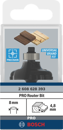 Fresa Bosch PRO Roman Ogee gambo 8 mm 4,8 mm R.