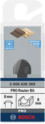 Fresa per scatola portacavi Bosch PRO da 8 mm.