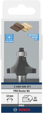 Fresa Bosch PRO per arrotondamento di oltre 12 mm.