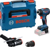 Set trapano avvitatore a batteria Bosch EXSR18V-90FC con valigetta.