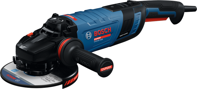 Smerigliatrice angolare Bosch EXWS30-180B con impugnatura laterale.