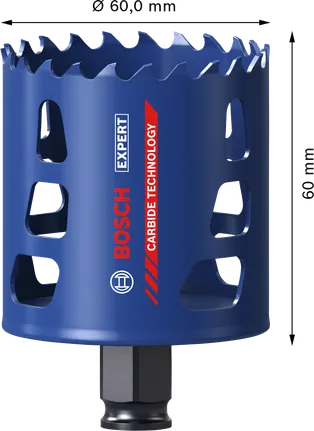 Sega a tazza in metallo duro Bosch EXPERT Multi Material da 60 mm.