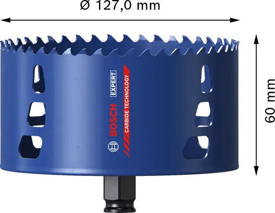Sega a tazza in metallo duro Bosch EXPERT Multi Material da 127 mm.